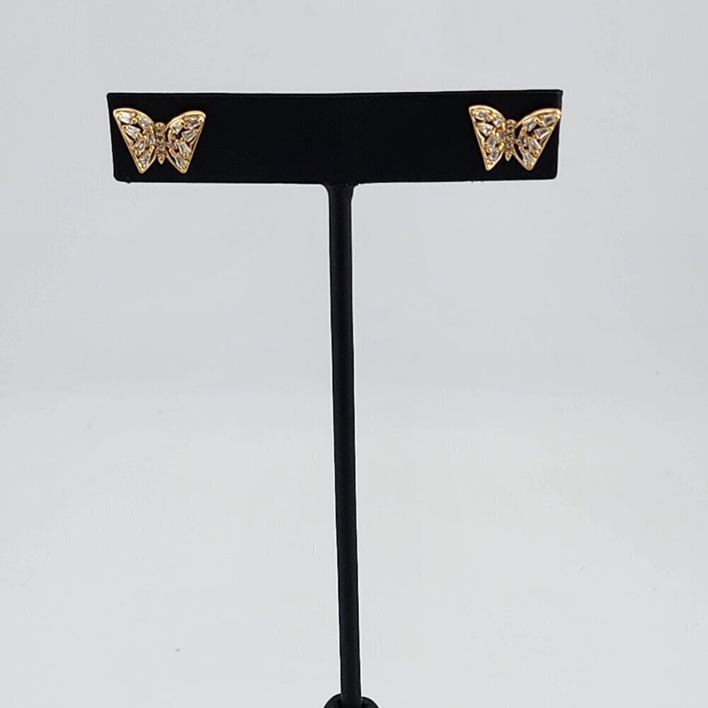 Brand New Brazilian 18k Gold Filled Butterfly Earrings